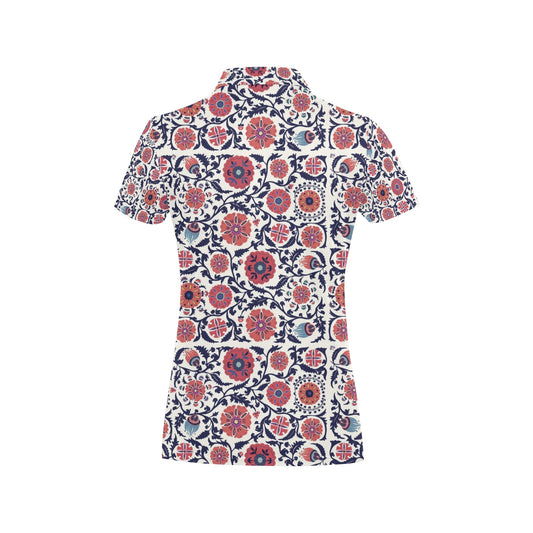Suzani Print Design LKS304 Women's Polo Shirt