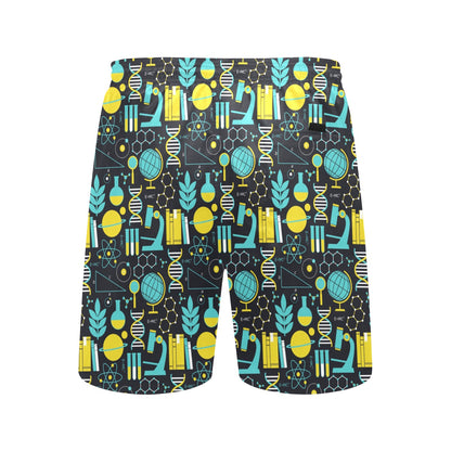 Science Print Design LKS301 Men's Swim Trunks Beach Shorts
