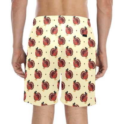 Thanksgiving Print Design LKS3010 Men's Swim Trunks Beach Shorts