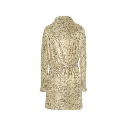 Ancient Greek Print Design LKS3013 Women's Fleece Robe