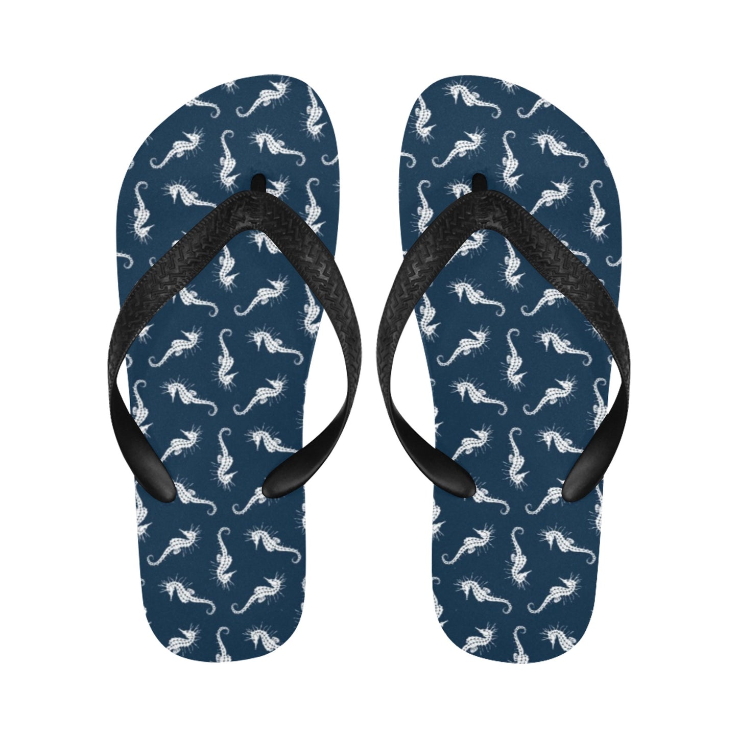 SeaHorse Print Design LKS402 Flip Flops