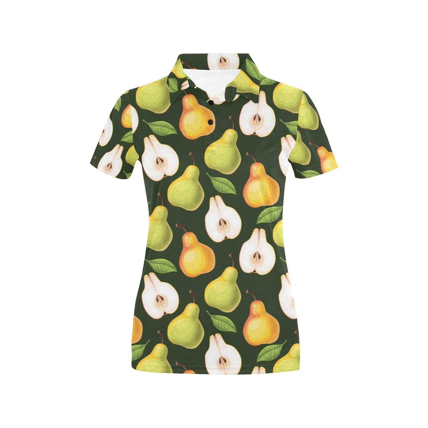 Pear Pattern Print Design PE06 Women's Polo Shirt