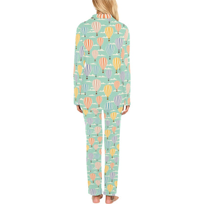 Ballon Pattern Print Design 01 Women's Long Pajama Set