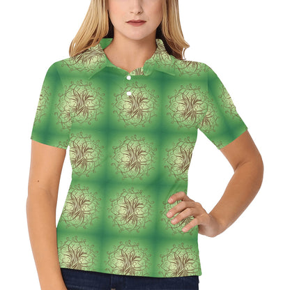 Celtic Pattern Print Design 05 Women's Polo Shirt