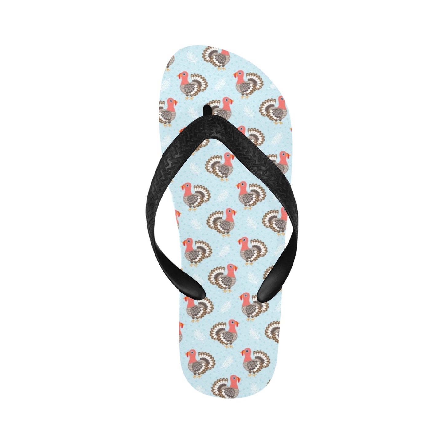 Turkey Print Design LKS403 Flip Flops