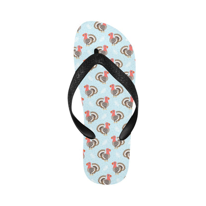 Turkey Print Design LKS403 Flip Flops