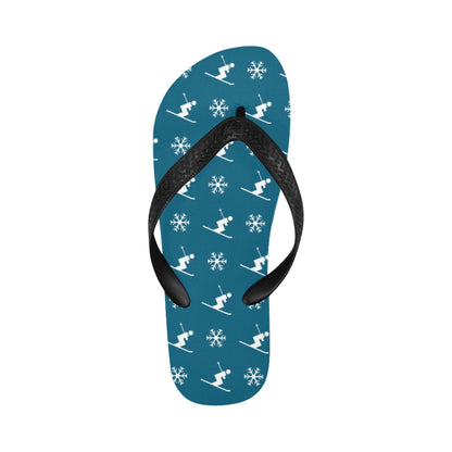 Ski Print Design LKS301 Flip Flops