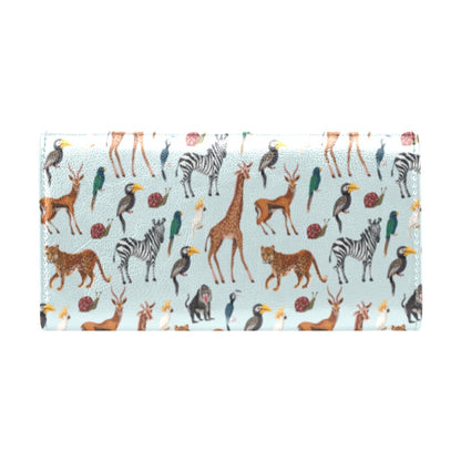 Safari Animal Print Design LKS306 Women's Trifold Wallet