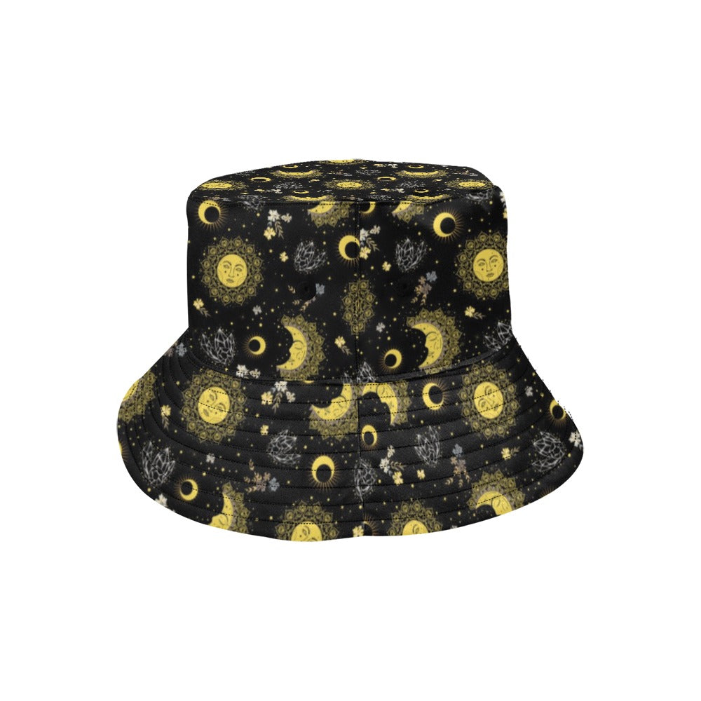 Sun Moon Print Design LKS301 Unisex Bucket Hat