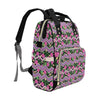 Hibiscus Pink Zigzag Line Pattern Design LKS307 Diaper Bag Backpack