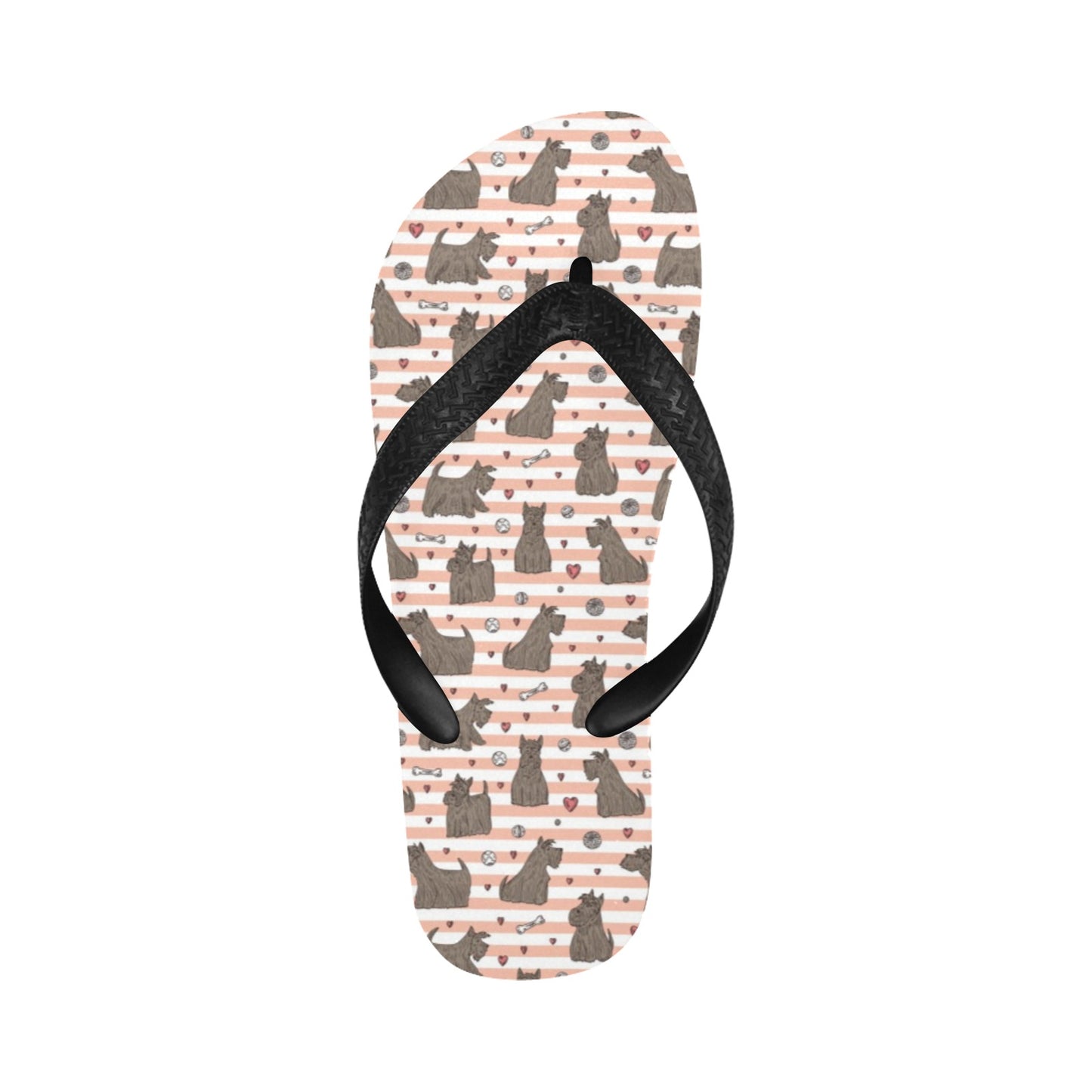 Scottish Terriers Print Design LKS3016 Flip Flops