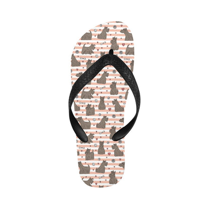 Scottish Terriers Print Design LKS3016 Flip Flops
