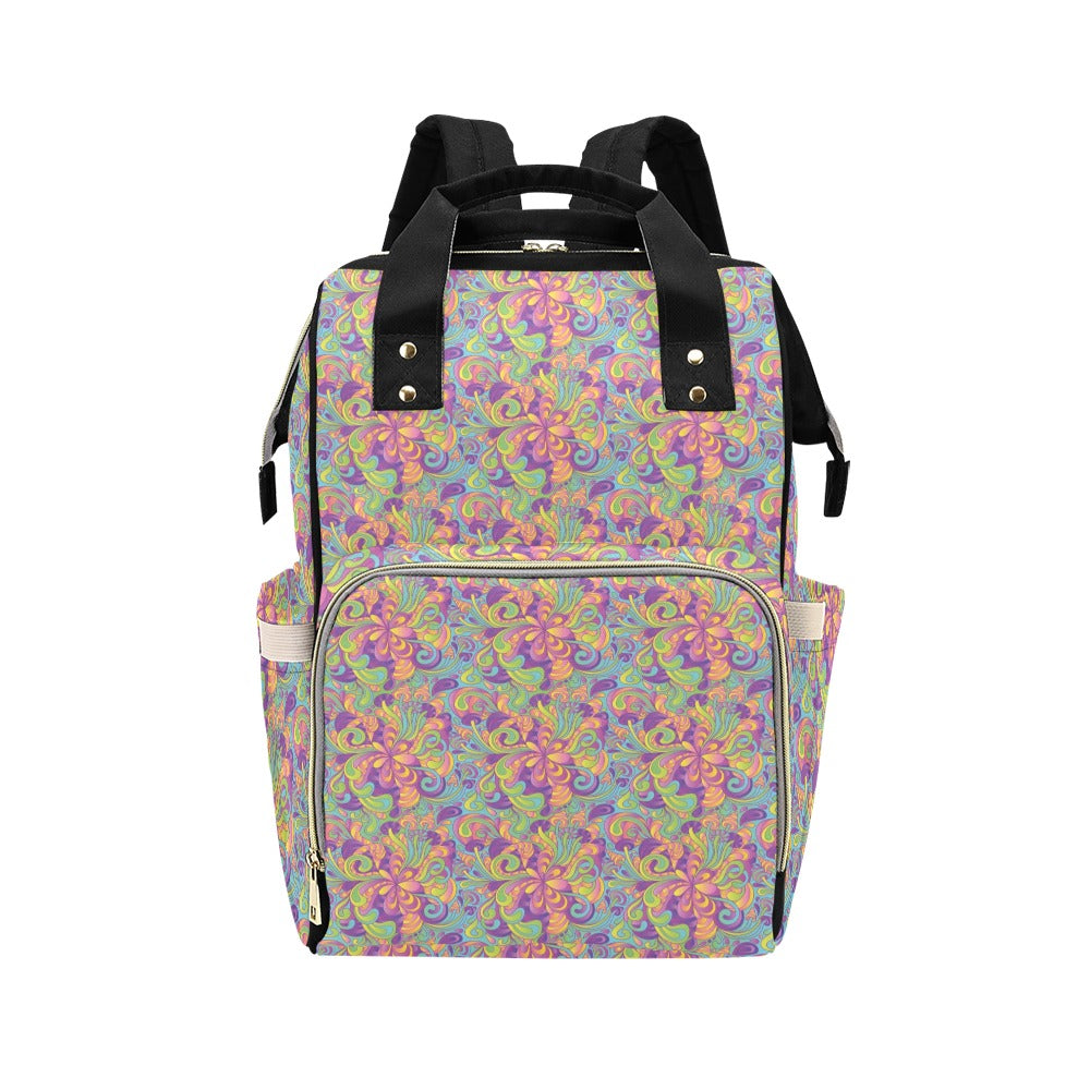 Trippy Print Design LKS306 Diaper Bag Backpack