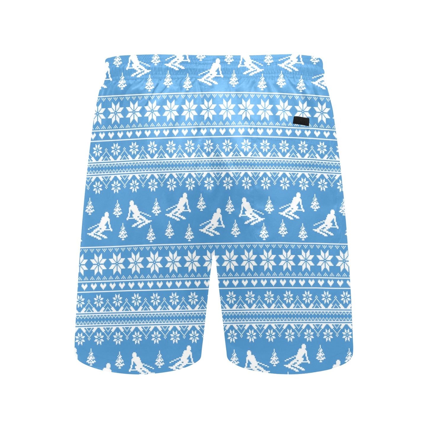 Ski Knit Pattern Print Design LKS302 Men's Swim Trunks Beach Shorts