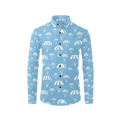 Skydiver Print Design LKS305 Men's Long Sleeve Dress Shirt