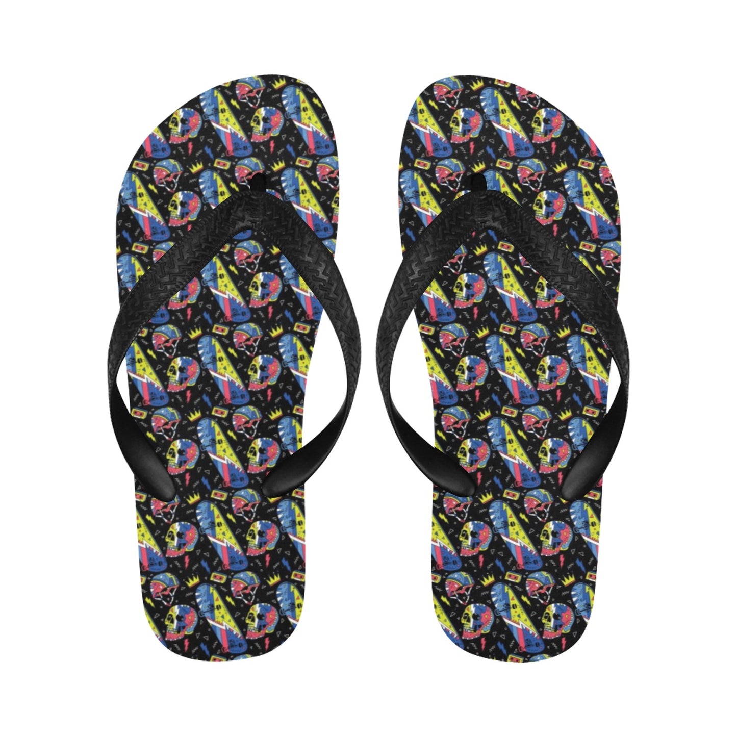 Skateboard Print Design LKS304 Flip Flops