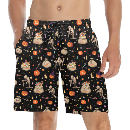 Mummy Halloween Print Design LKS303 Men's Swim Trunks Beach Shorts