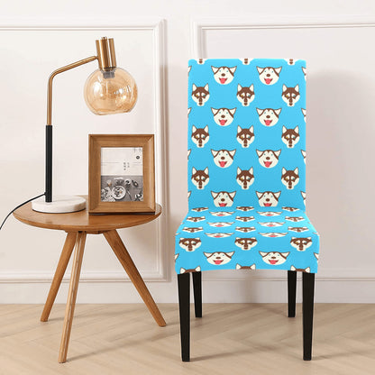 Siberian Huskies Print Design LKS306 Dining Chair Slipcover