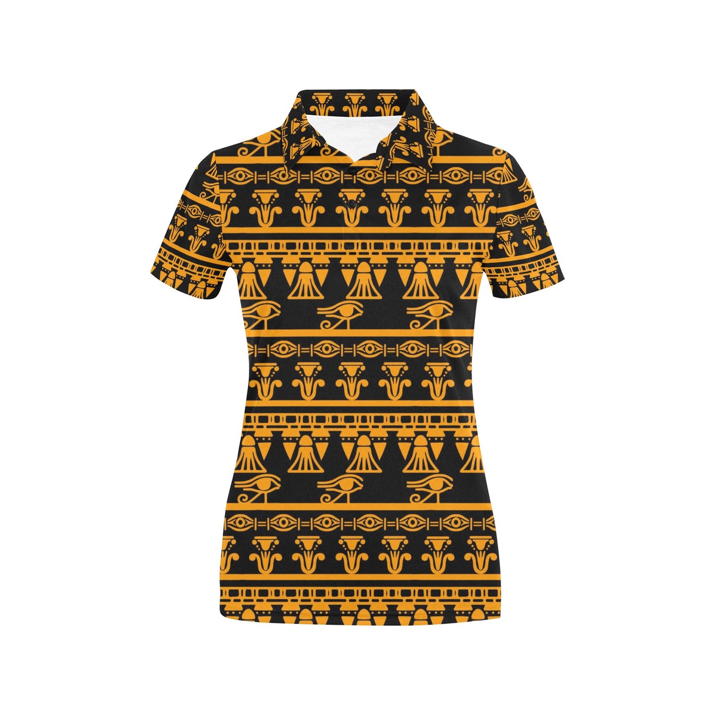 Eye of Horus Tribal Egypt Pattern Women's Polo Shirt