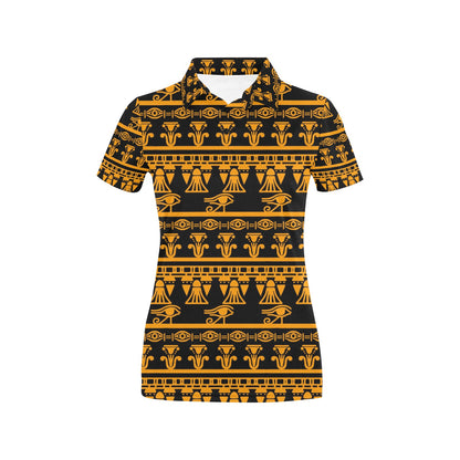 Eye of Horus Tribal Egypt Pattern Women's Polo Shirt