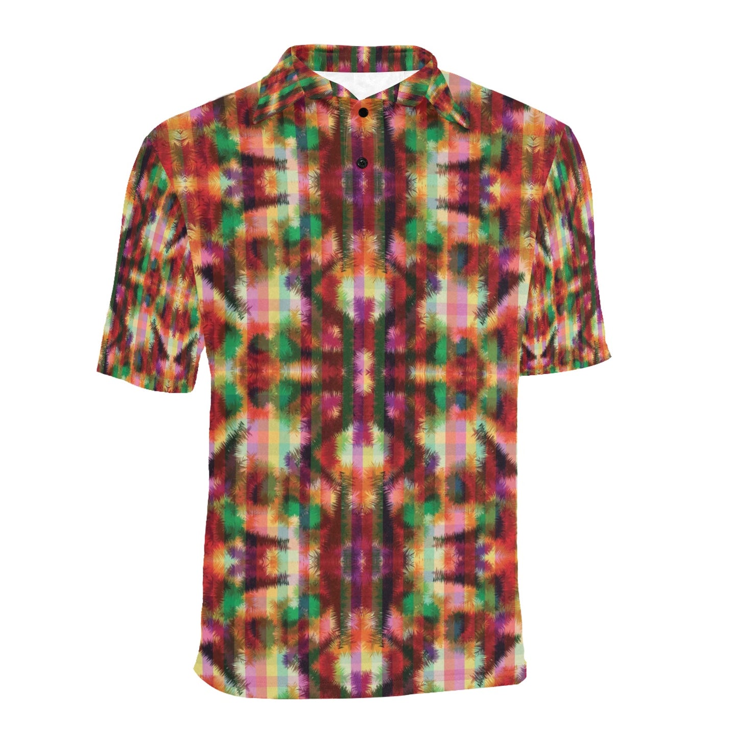 Tie Dye Print Design LKS301 Men Polo Shirt