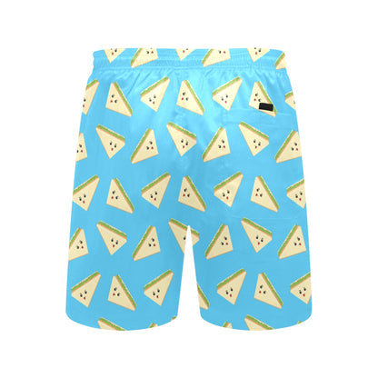 Sandwich Emoji Print Design LKS305 Men's Swim Trunks Beach Shorts
