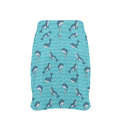 Whale Print Design LKS303 17" Golf & Pickleball Skort with Pockets