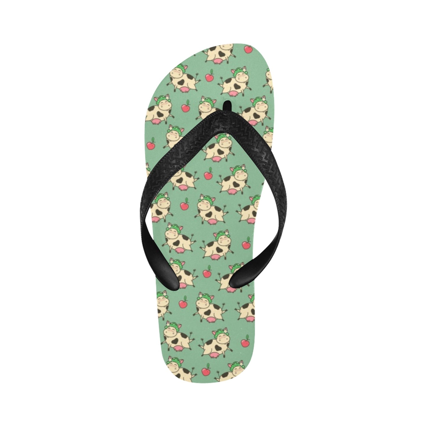 Cattle Print Design LKS402 Flip Flops