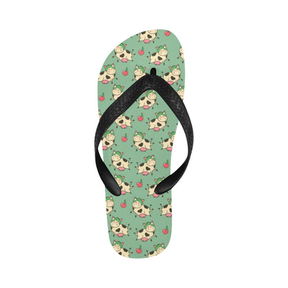Cattle Print Design LKS402 Flip Flops
