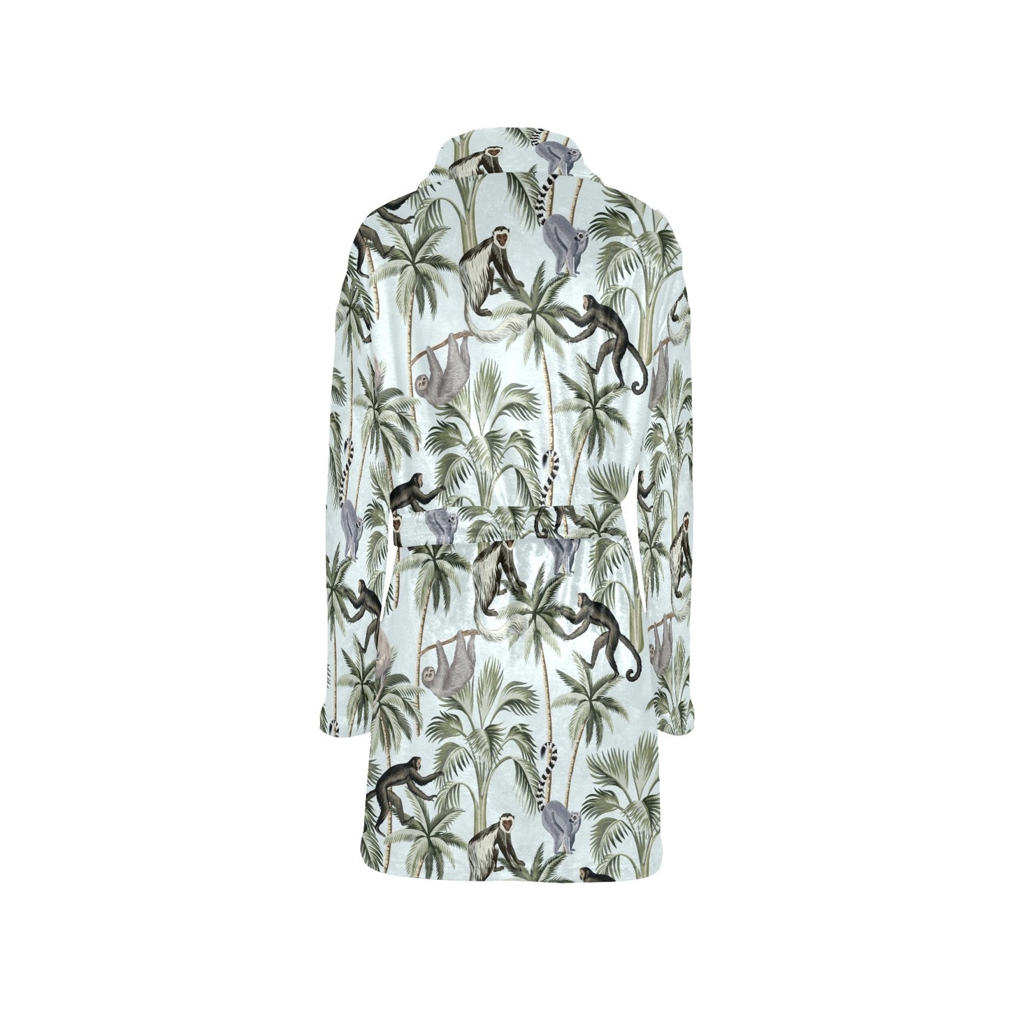 Rainforest Pattern Print Design RF04 Women's Fleece Robe