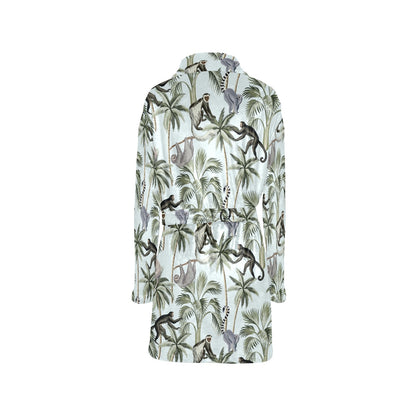 Rainforest Pattern Print Design RF04 Women's Fleece Robe
