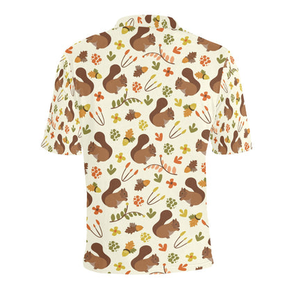 Squirrel Print Design LKS3010 Men Polo Shirt