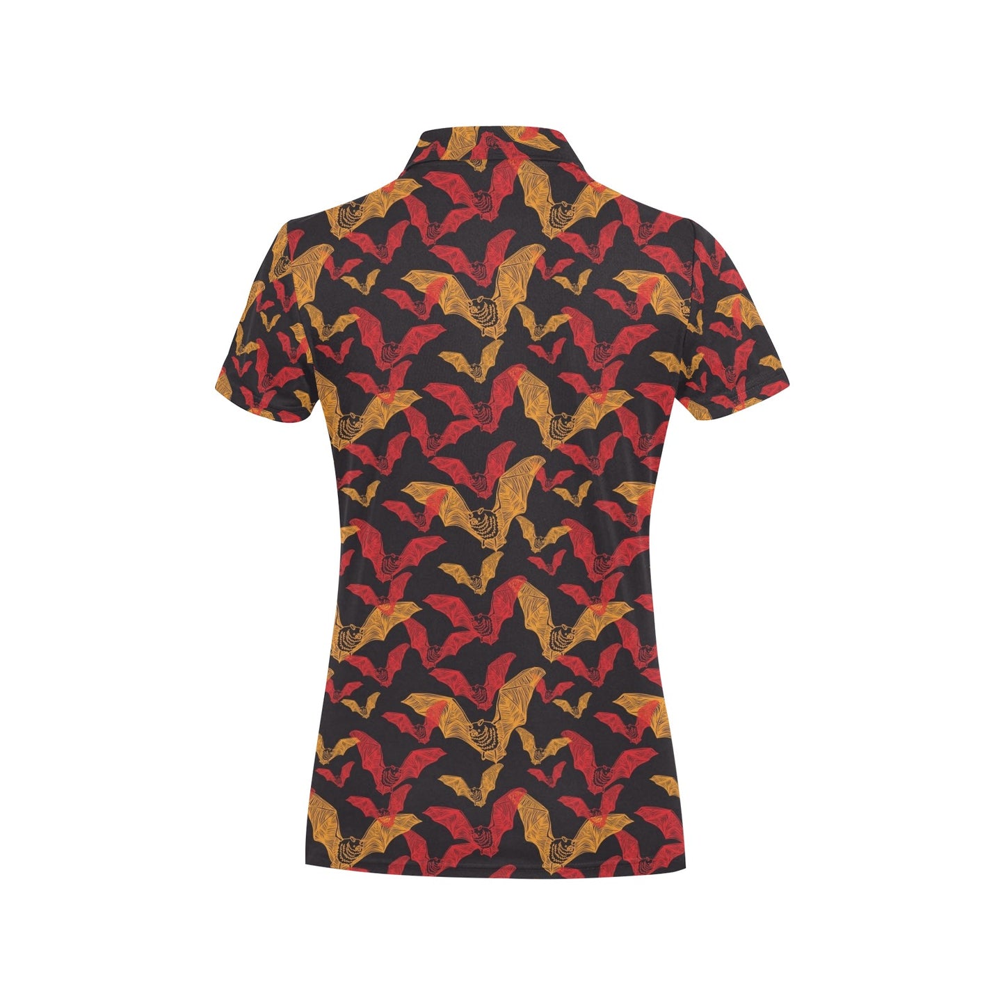Bat Pattern Print Design 01 Women's Polo Shirt