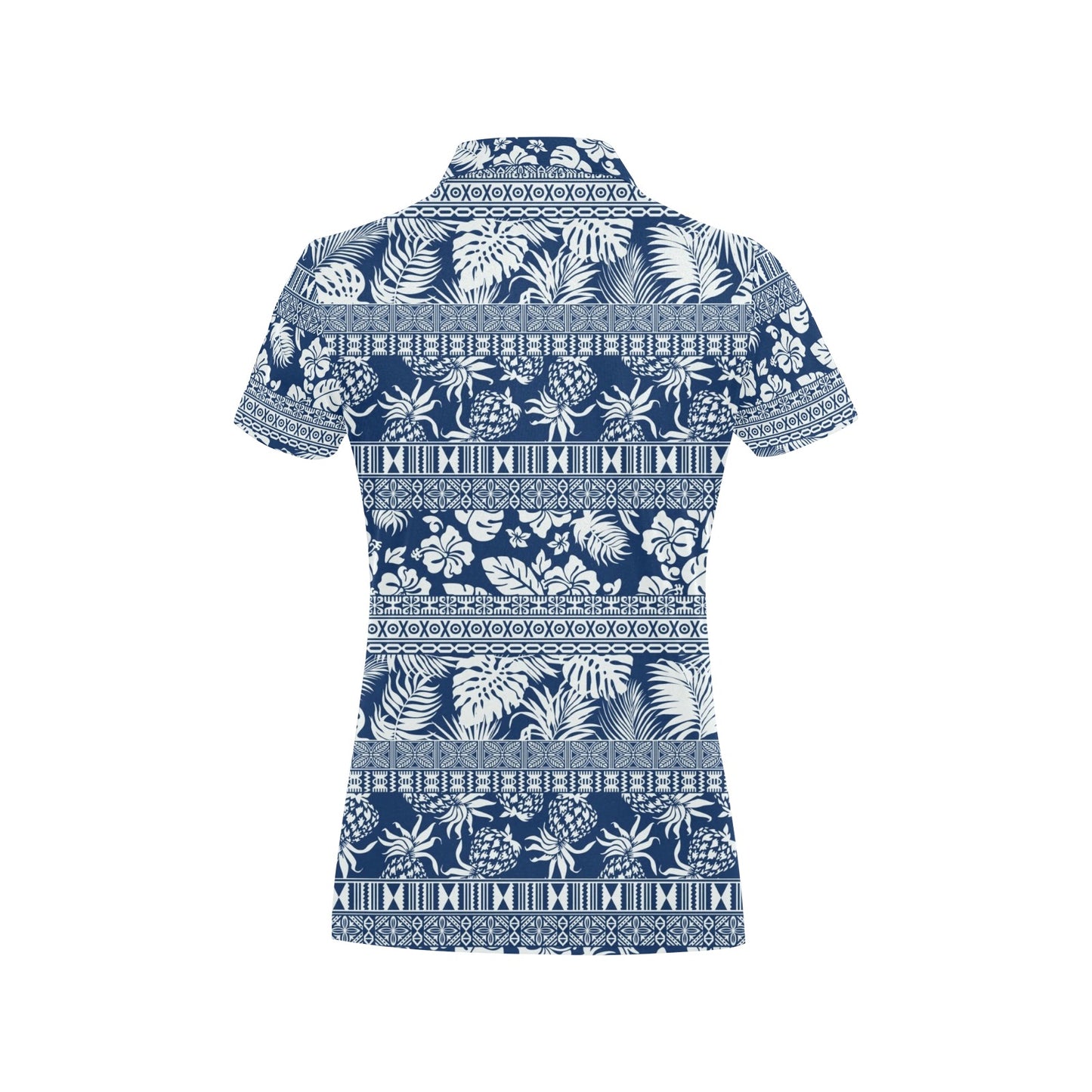 Hawaiian Themed Pattern Print Design H020 Women's Polo Shirt