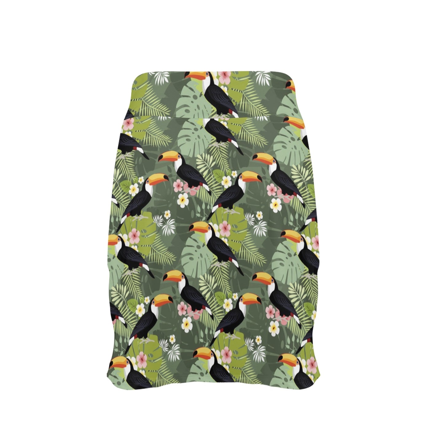 Toucan Print Design LKS304 17" Golf & Pickleball Skort with Pockets