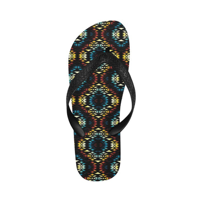 Tribal Pattern Print Design LKS309 Flip Flops