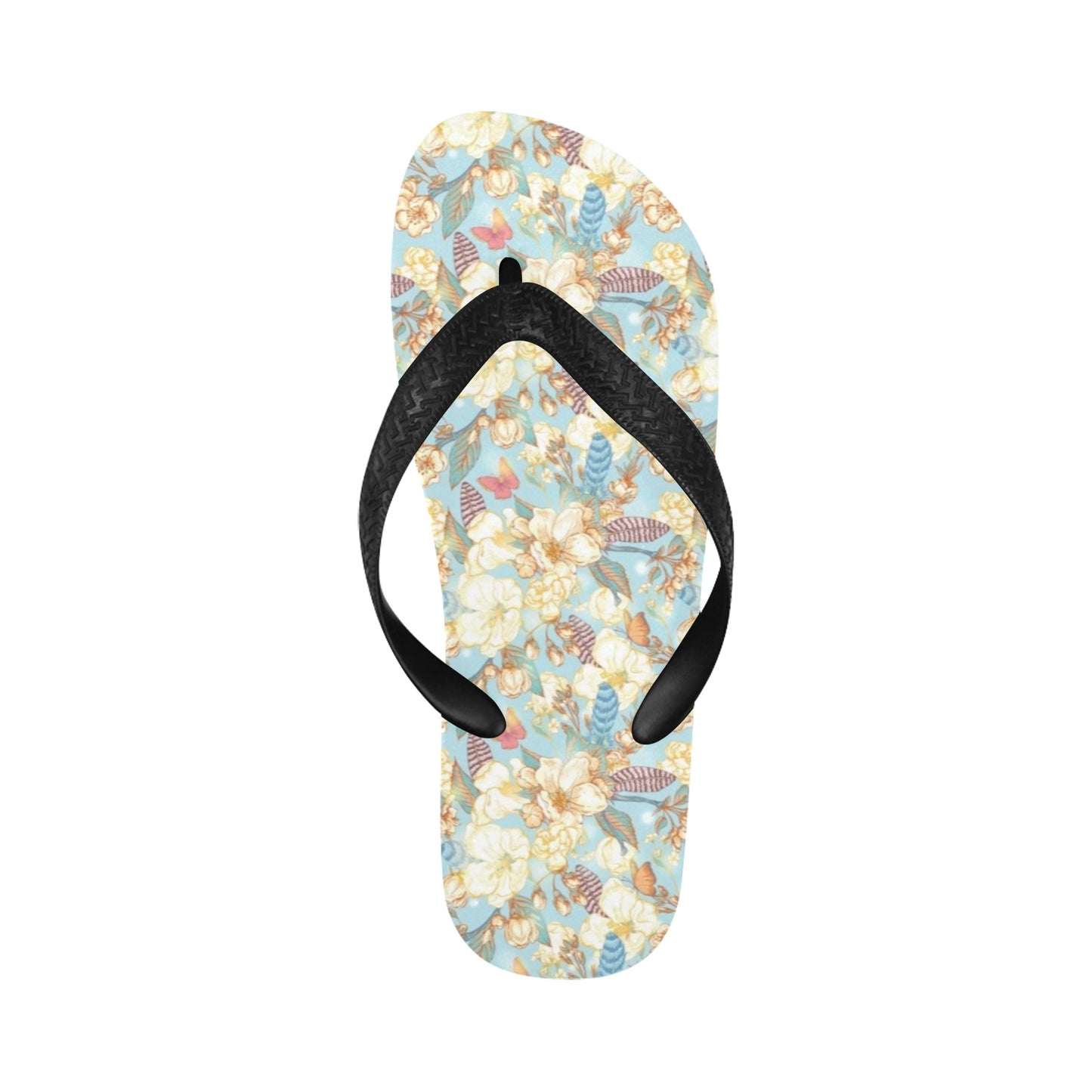 Summer Floral Print Design LKS302 Flip Flops