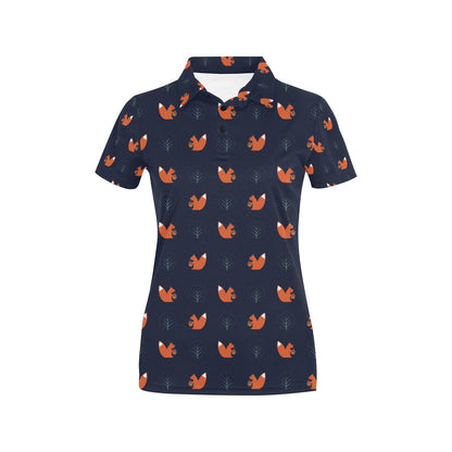 Squirrel Print Design LKS303 Women's Polo Shirt