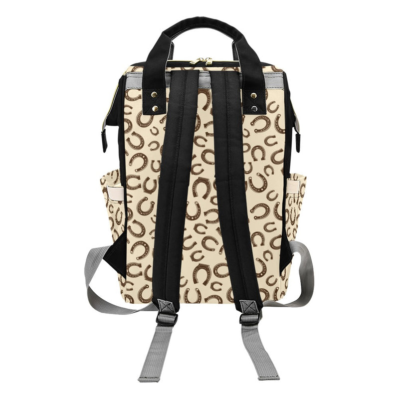 Horseshoe Print Design LKS302 Diaper Bag Backpack