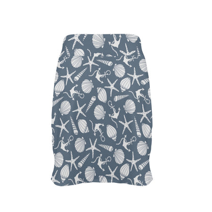 Seashell Print Design LKS306 17" Golf & Pickleball Skort with Pockets