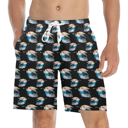 Angel with Wings Beautiful Design Print Men's Swim Trunks Beach Shorts