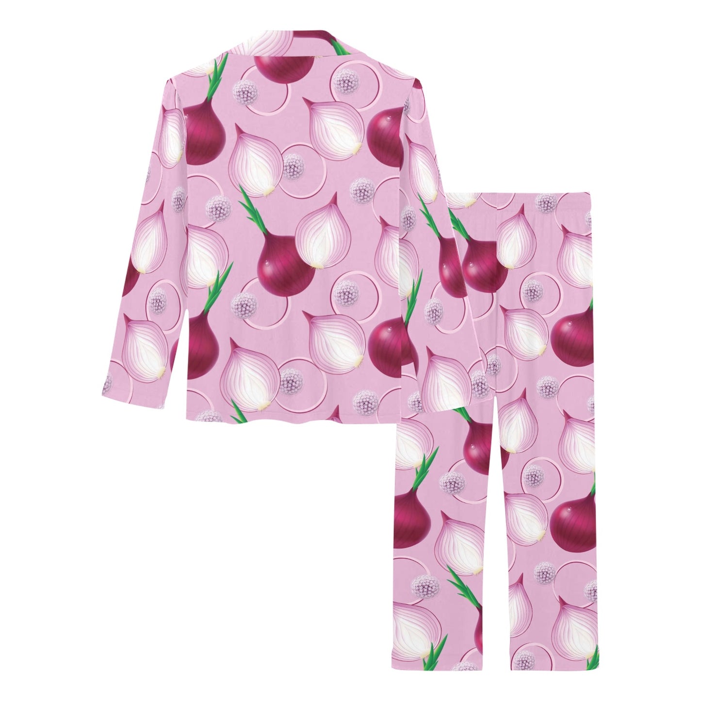 Onion Pattern Print Design A01 Women's Long Pajama Set