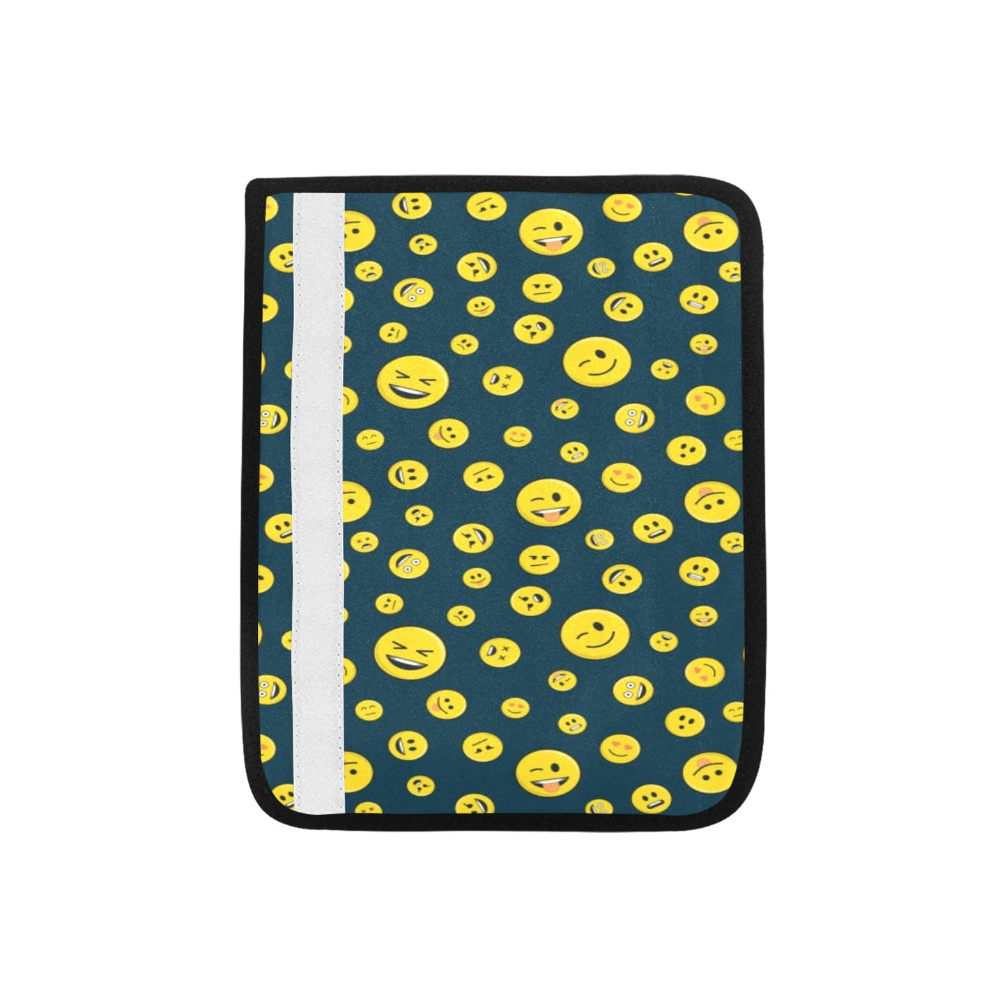 Smiley Face Emoji Print Design LKS301 Car Seat Belt Cover
