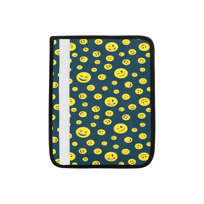 Smiley Face Emoji Print Design LKS301 Car Seat Belt Cover