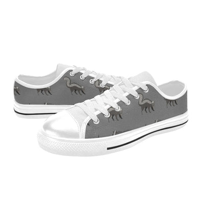 Skunk Print Design LKS301 Women's White Low Top Shoes