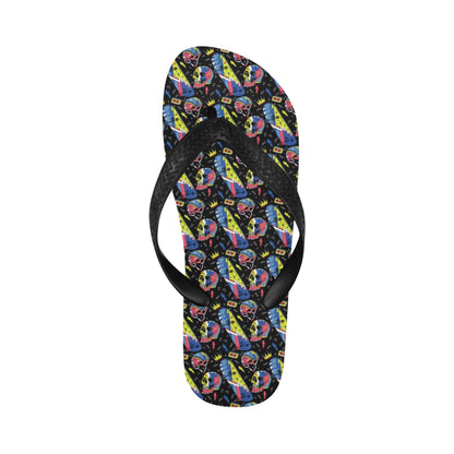 Skateboard Print Design LKS304 Flip Flops