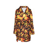 Flame Fire Design Pattern Women's Fleece Robe