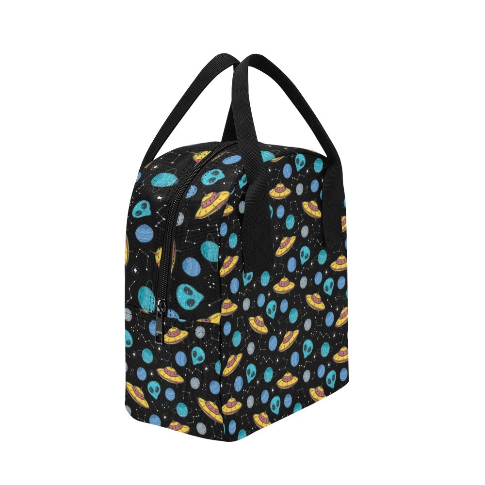 UFO Alien Print Design LKS306 Insulated Lunch Bag