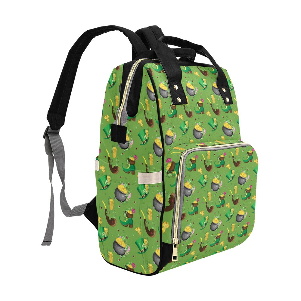 Shamrock Saint Patrick's Day Print Design LKS306 Diaper Bag Backpack