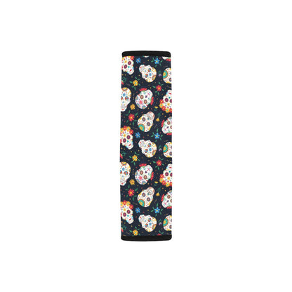 Sugar Skull Print Design LKS305 Car Seat Belt Cover